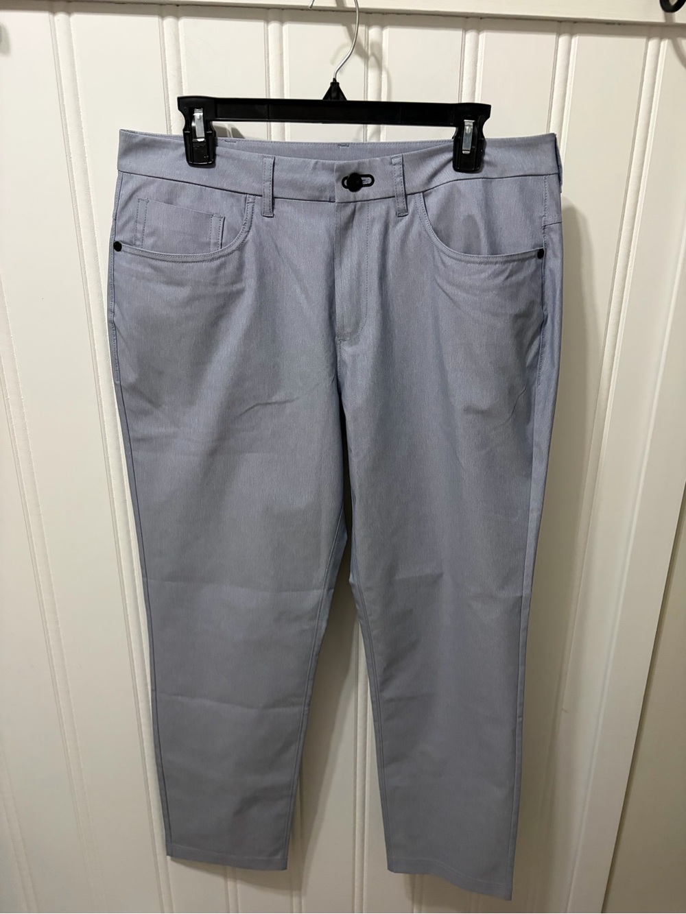 Public Rec Men's Dealmaker 5-Pocket Performance Pants Gray 33x28 (Tag 33x30)